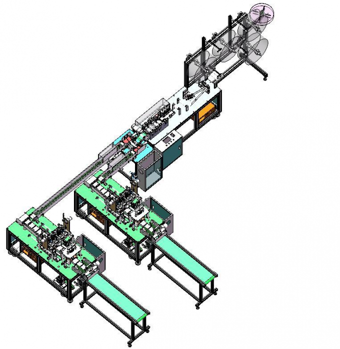 高速3つの層のフル オートのマスクの製造業機械 0